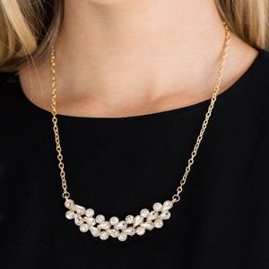 NEW Boutique Vintage Gold Feather & Silver Diamond Rhinestone Necklace Jewelry